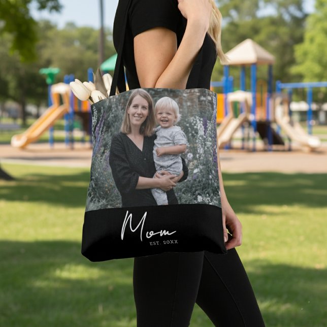 Tote Bag Maman a établi un scénario photo noir (Créateur téléchargé)