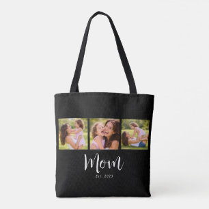 Tote Bag Maman a établi un script noir 3 Photo