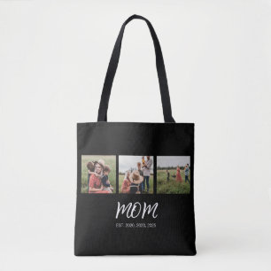 Tote Bag Maman a établi un script noir 3 Photo