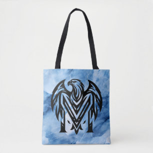 Tote Bag Maman aigle audacieux sur grande bandoulière Blue 
