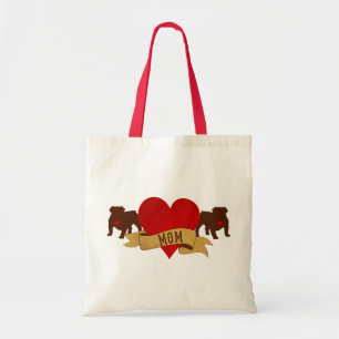 Tote Bag Maman anglaise de bouledogue [style de tatouage]