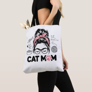 Tote Bag "Maman Chat" Femme Amoureuse de Chats Drôle et Mig