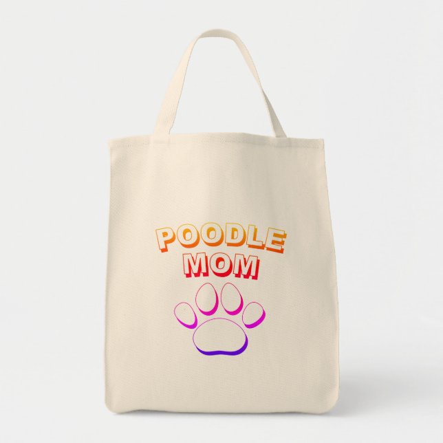 Tote Bag Maman de caniche (Devant)