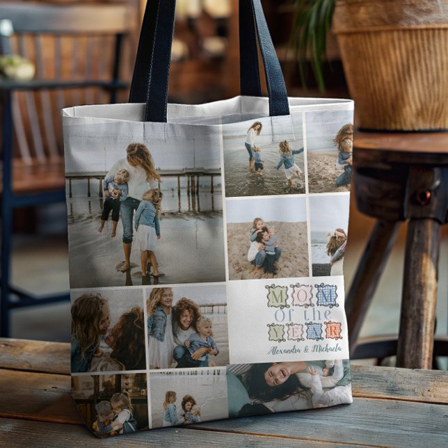Tote Bag Maman de l'Année Création de Photo Patchwork (Créateur téléchargé)