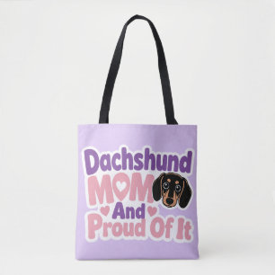 Tote Bag Maman de teckel et fière de l'être