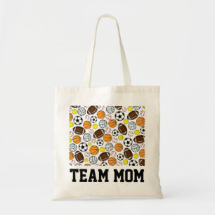 Tote Bag MAMAN D'ÉQUIPE Baseball Basketball Football Soccer