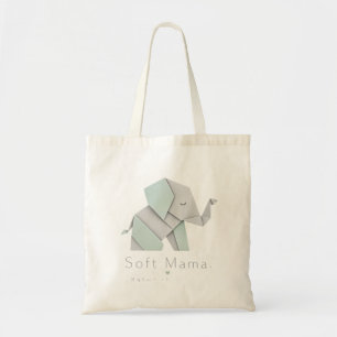 Tote Bag Maman Douce Éléphant Pastel Mignon – Géométrique M