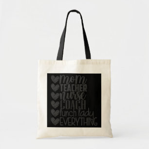 Tote Bag maman enseignant infirmière coach déjeuner dame 