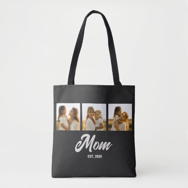 Tote Bag Maman Etabli Script Black 3 Photo (Devant)