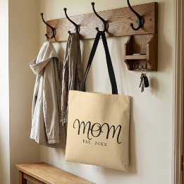 Tote Bag Maman établie Nouveau Cadeau de maman Écriture noi