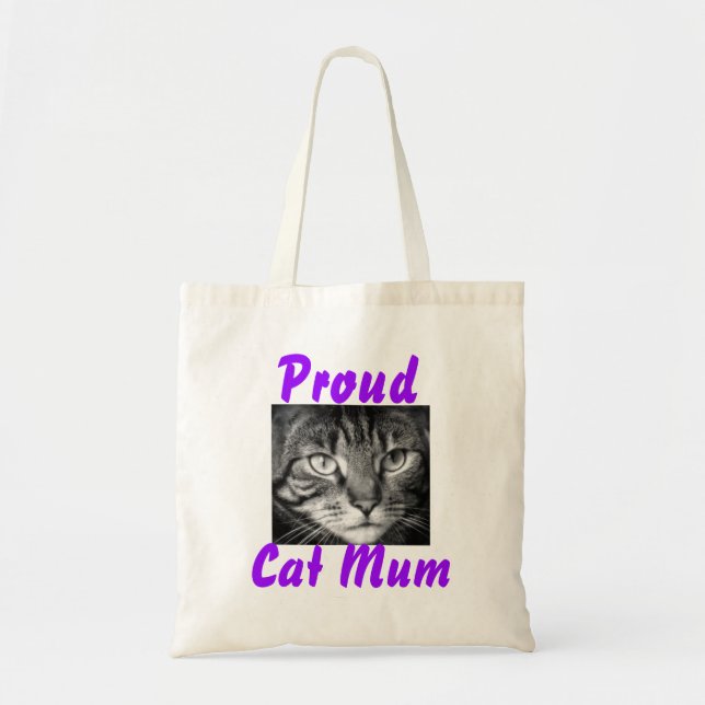 Tote Bag Maman fière de chat (Devant)