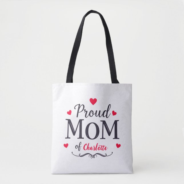Tote Bag Maman fière de | Fête des mères personnalisées mig (Devant)