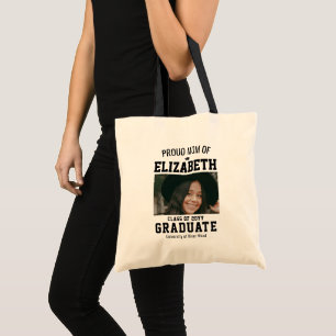 Tote Bag Maman fière Photo Diplômé Parents Personnalisé