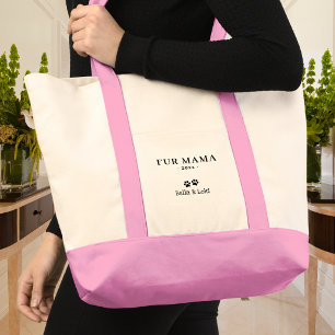 Tote Bag Maman Fourrure Minimaliste Nom de Compagnie Person