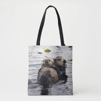 Tote Bag Maman mignonne et Loutres de Mer de Pup