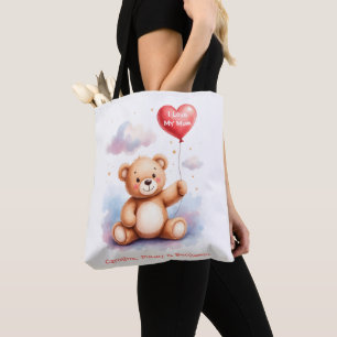 Tote Bag Maman Ourson à l'aquarelle Fantaisiste