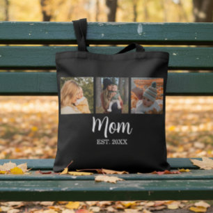 Tote Bag Maman Police de Caractères Noir 3 Photo