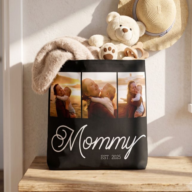 Tote Bag Maman Script Établi Noir 3 Photo (Créateur téléchargé)