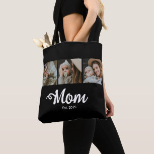 Tote Bag Maman Script Établi Noir 3 Photo