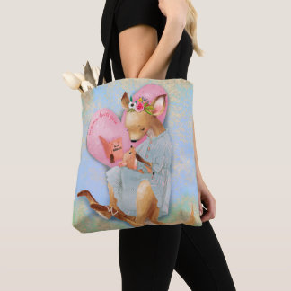 Tote Bag Maman t'aime Kangaroo et Joey
