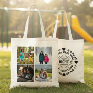 Tote Bag Maman tu avais raison Quatre 4 Collage de photos p