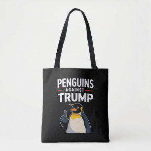 Tote Bag Manchots Pattes En L'air Résistent Contre Trump