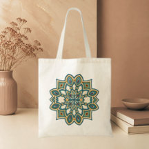 Mandala de fleur sarcelle