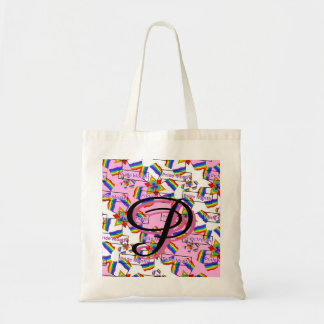 Tote Bag Mandala de la fierté à monogramme arc-en-ciel - Gé