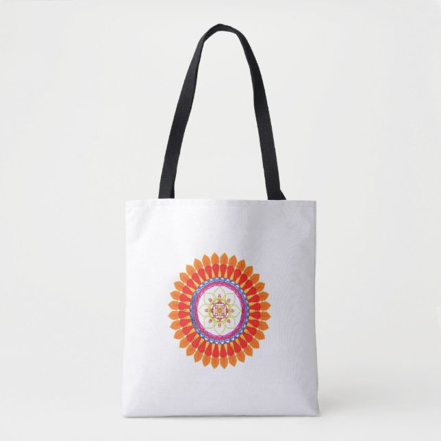 Tote Bag Mandala d'euphorie rythmique  (Devant)