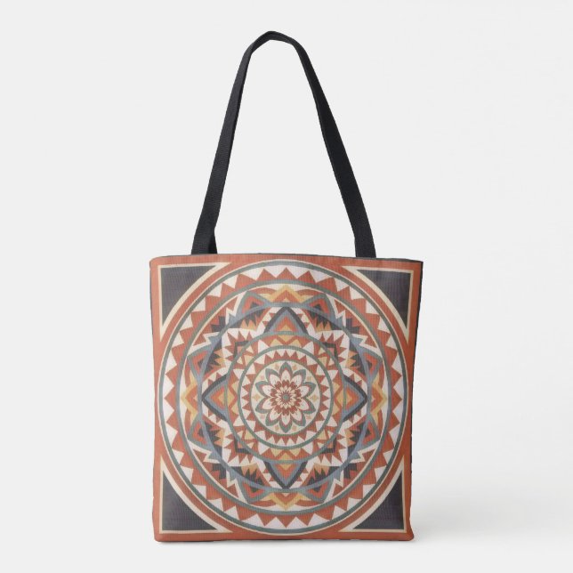Tote Bag Mandala du sud-ouest moderne (Dos)