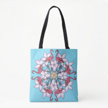 Mandala fourre-tout de Flamant rose