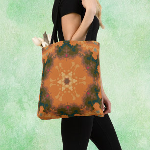 Tote Bag Mandala Orange et Jaune
