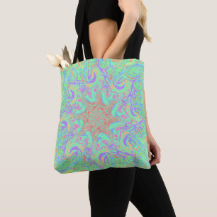 Tote Bag Mandala unique et dynamique aux couleurs pastel
