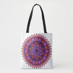 Tote Bag Mandala violet et rose