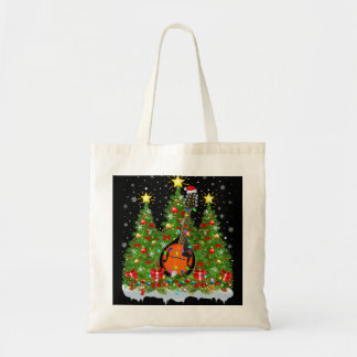 Tote Bag Mandolin Lover Xmas Lights Père Noël Mandolin Chri