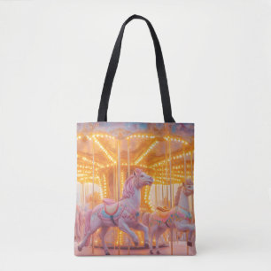 Tote Bag Manège Enchanté : Scène Féerique et Fantaisiste