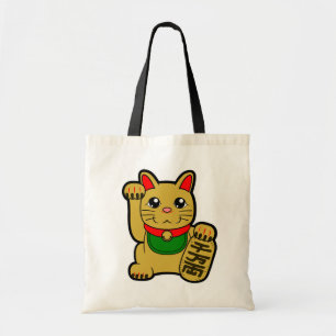 Tote Bag Maneki Neko : Chat à chance doré