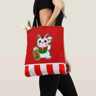 Tote Bag Maneki Neko : Chat Chanceux Japonais