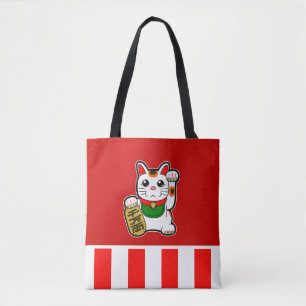 Tote Bag Maneki Neko : Lucky Cat japonais