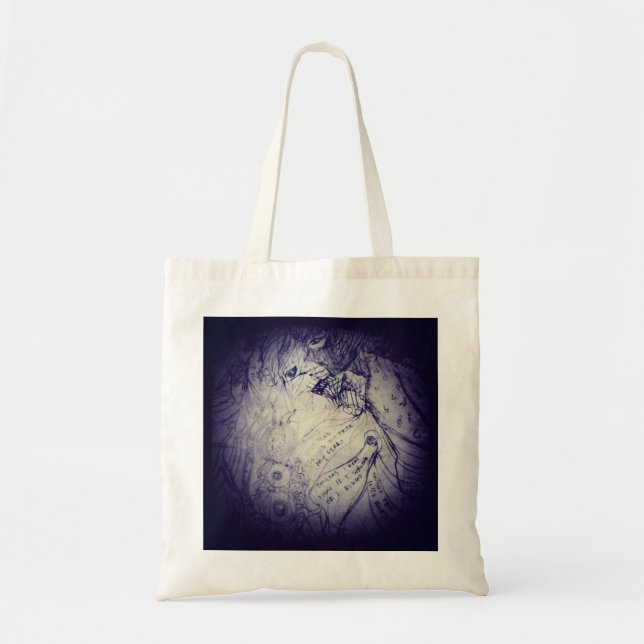 Tote Bag manga yaei malédictions foncées après vous à la ma (Devant)