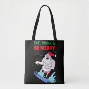 Tote Bag Manger, Boire & Joyeux Noël