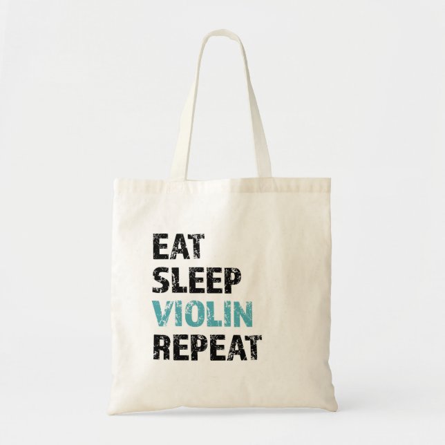 Tote Bag Manger, Dormir, Violon, Répéter (Devant)