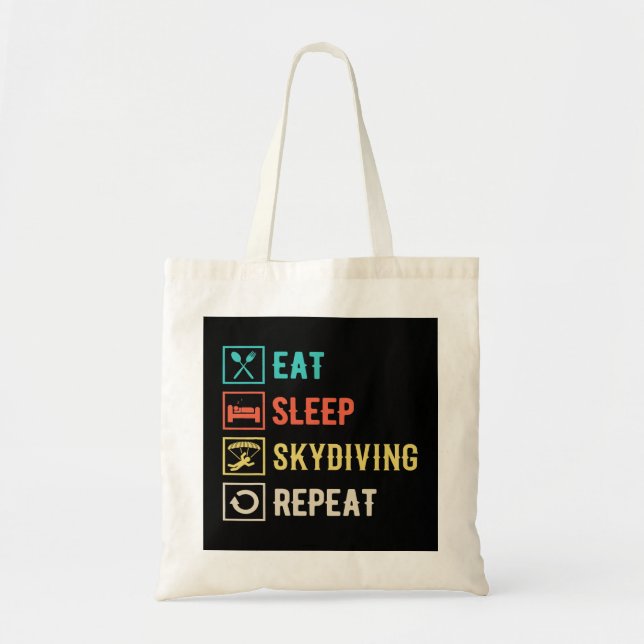 Tote Bag Manger Sommeil Skydiving Répéter Parapente Skydive (Devant)