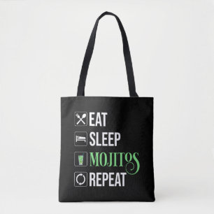 Tote Bag Mangez des mojitos du sommeil Répéter