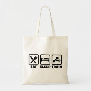 Tote Bag Mangez le culturisme de train de sommeil