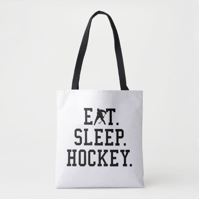 Tote Bag Mangez le hockey sur glace - Amateurs de hockey (Devant)