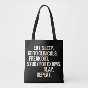 Tote Bag Mangez le sommeil Aller aux cliniques Funny Nurse