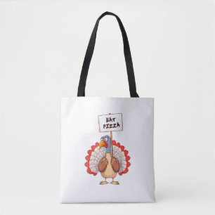Tote Bag Mangez Pizza Turquie Thanksgiving Adulte Vegan Amu