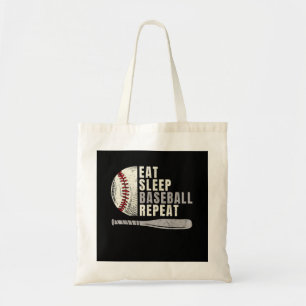 Tote Bag Mangez Sleep Baseball Répéter Funny Baseball Playe