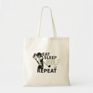 Tote Bag Mangez Sleep Golf Répétez Funny pour les golfeurs